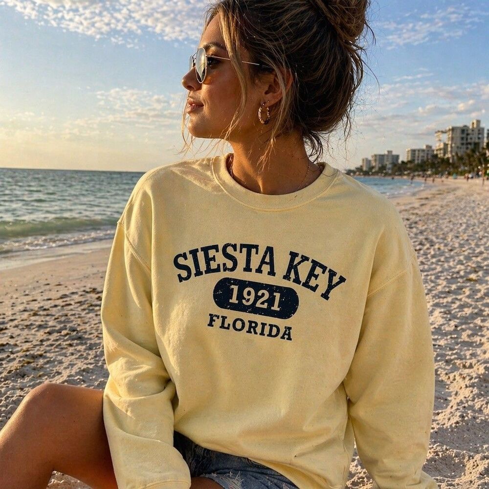 Vineyard Crew Vineyard Crew Sweatshirt Unisex XL Pale Yellow Siesta Key